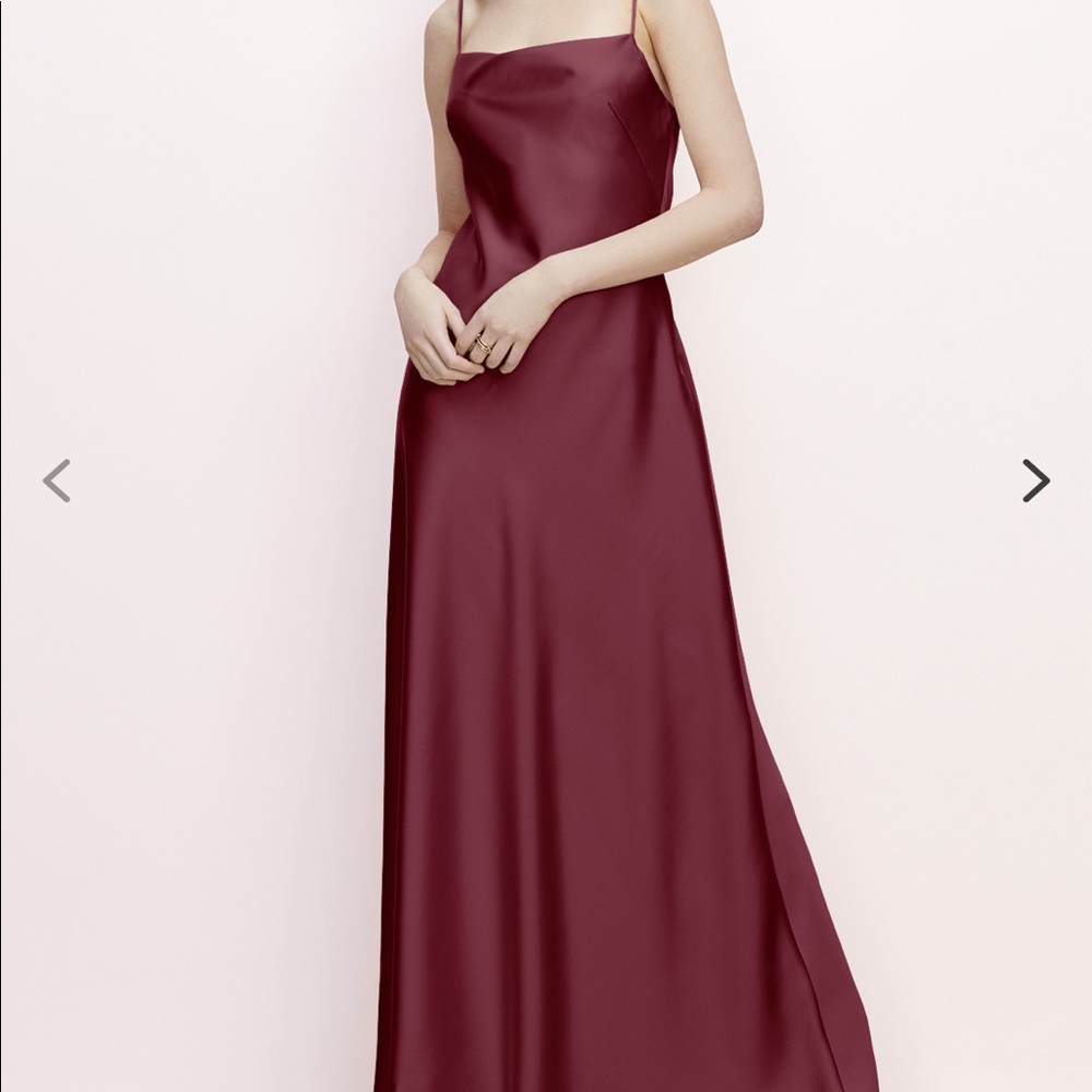 Watters Sonya satin bridesmaids dress
